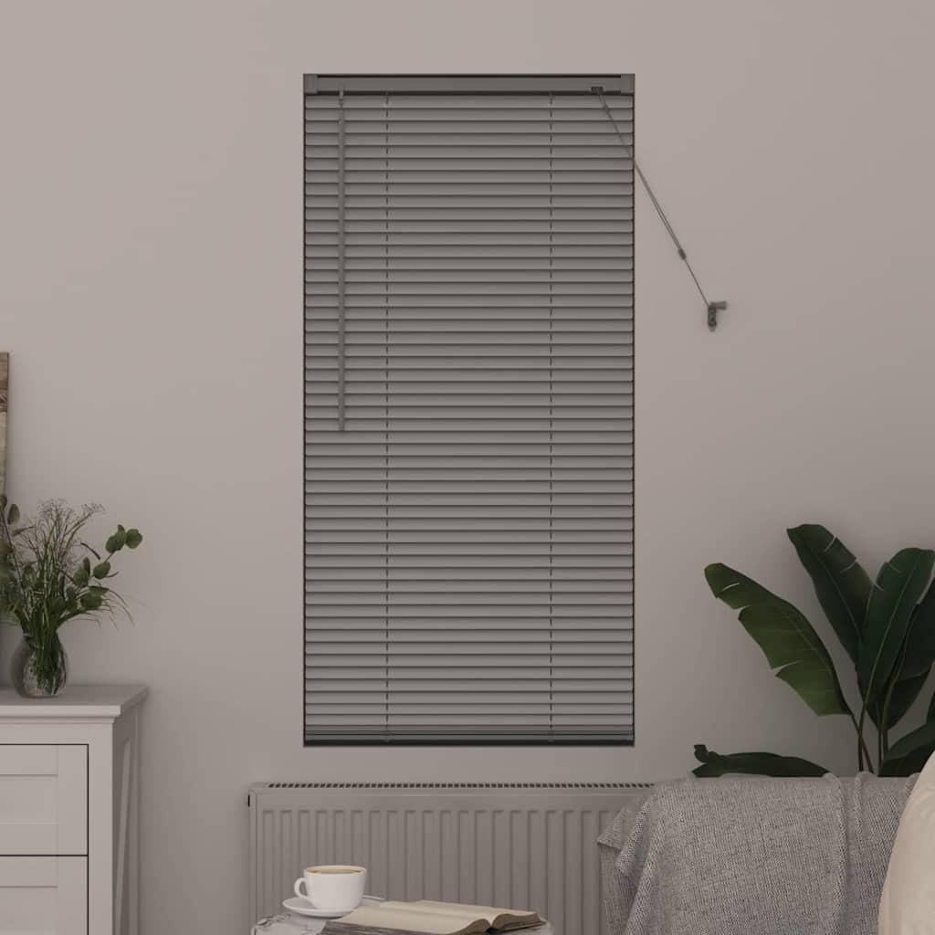 Slat Blinds Silver 130 x 55 cm Aluminum