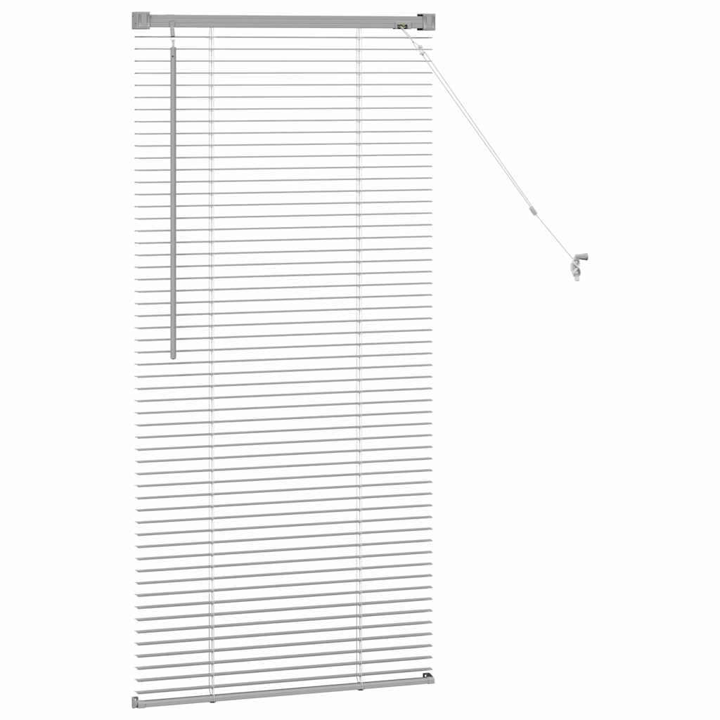 Venetian Blinds Silver 130 x 60 cm Aluminum