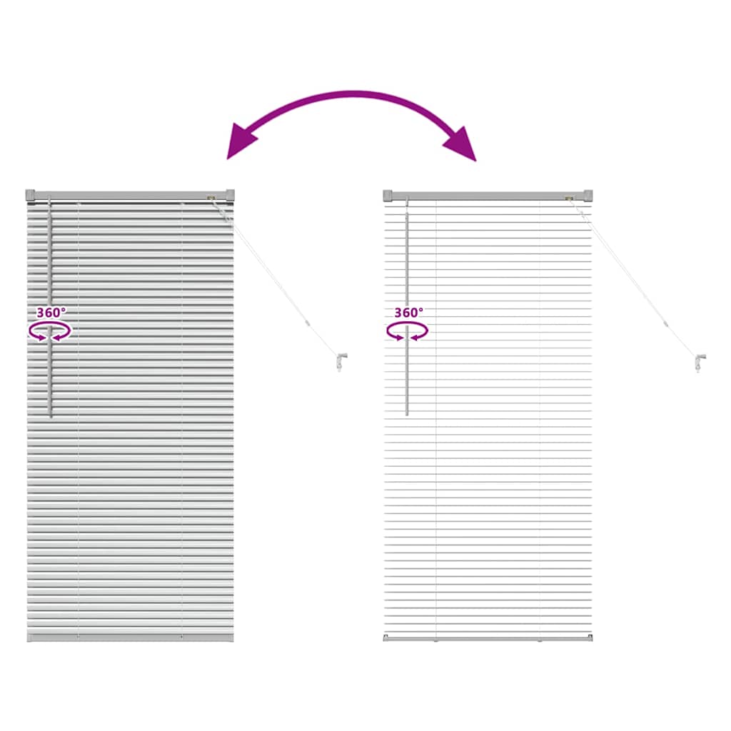 Venetian Blinds Silver 130 x 60 cm Aluminum