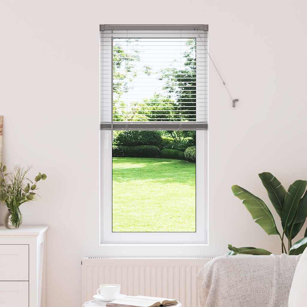 Silver Slat Blinds 130 x 65 cm Aluminum