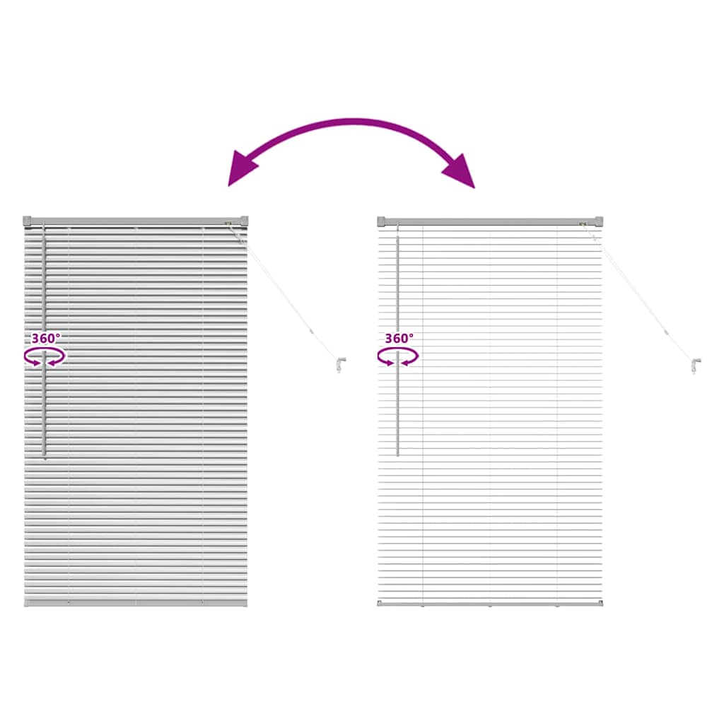 Venetian Blinds Silver 130 x 80 cm Aluminium