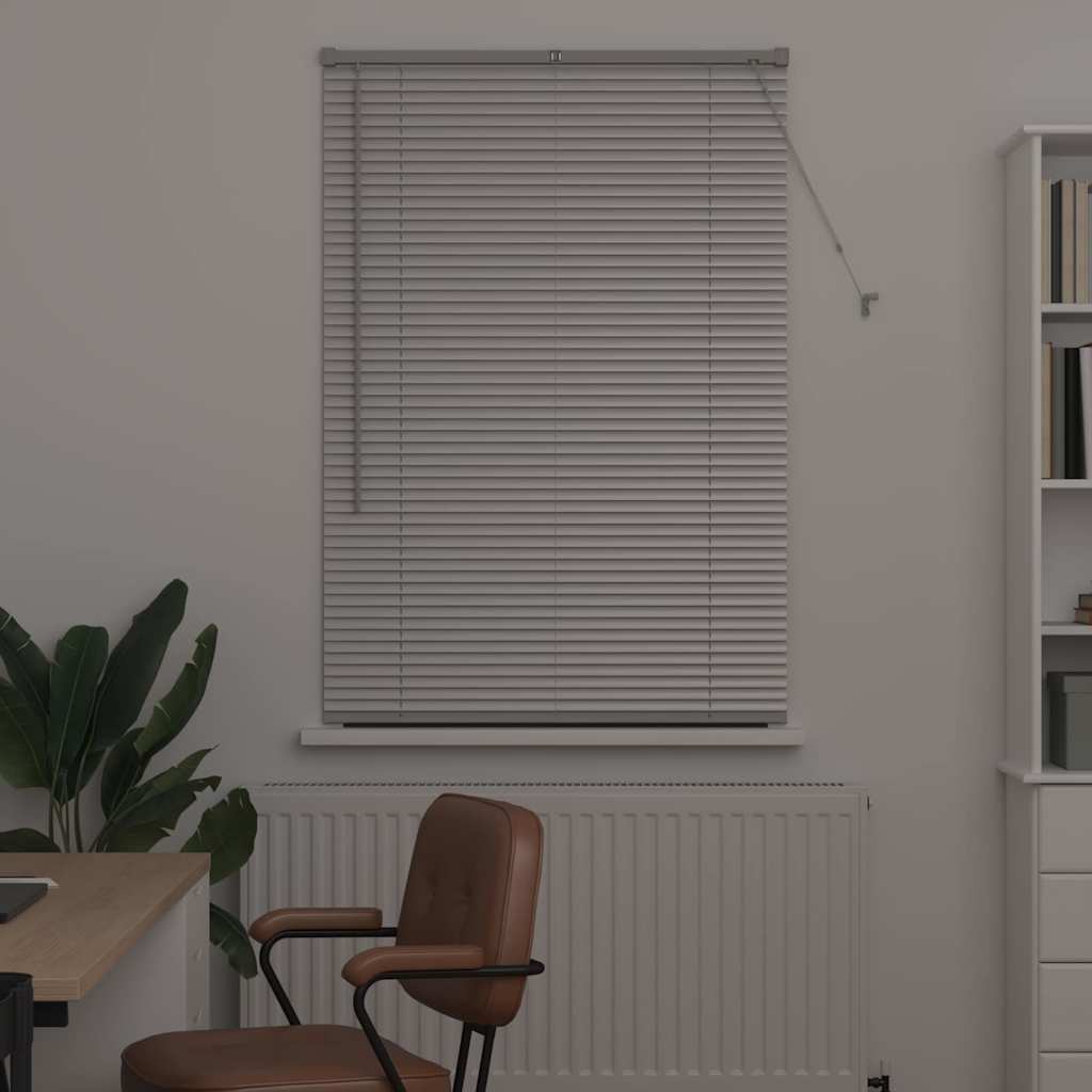 Slat Blinds Silver 130 x 85 cm Aluminium