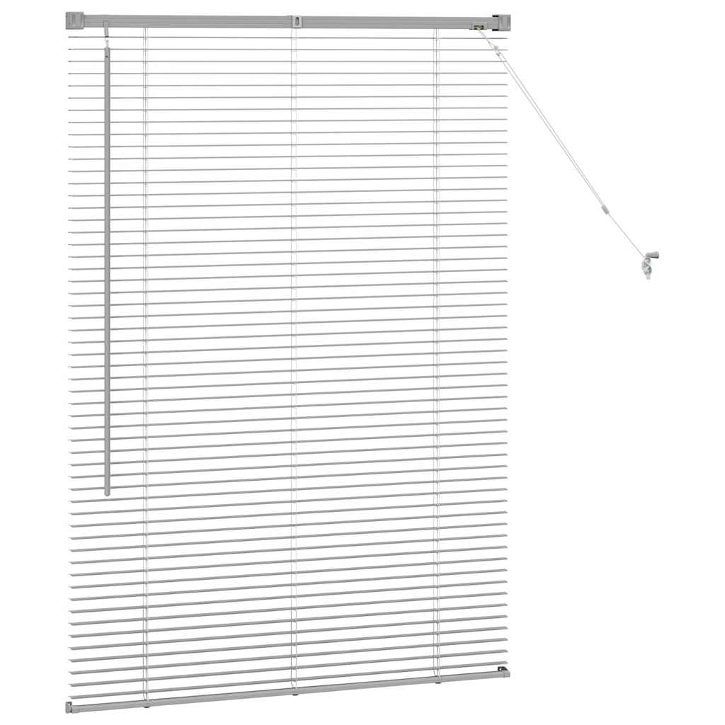 Slat Blinds Silver 130 x 85 cm Aluminium