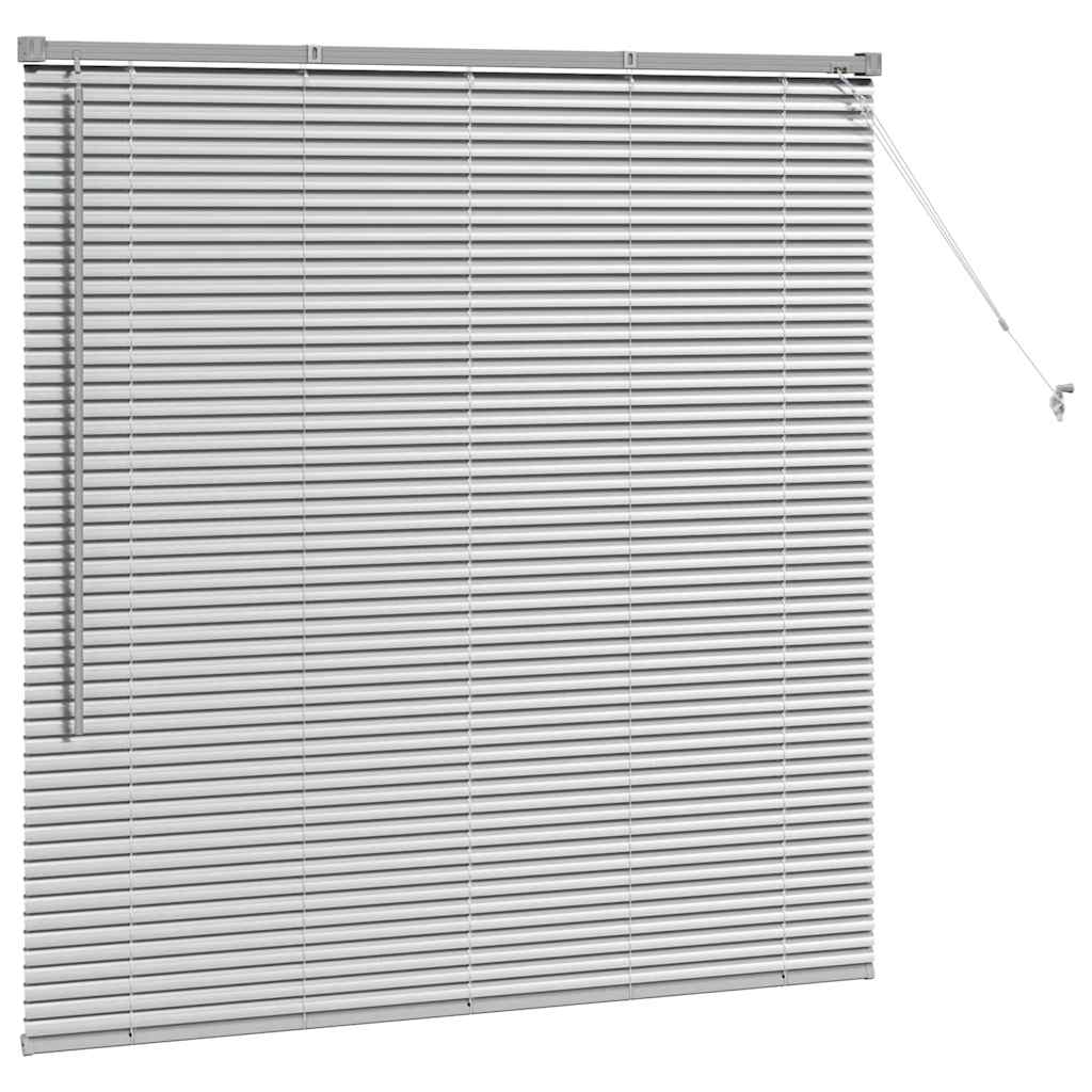 Balkenjalousien Silber 130 x 130 cm Aluminium