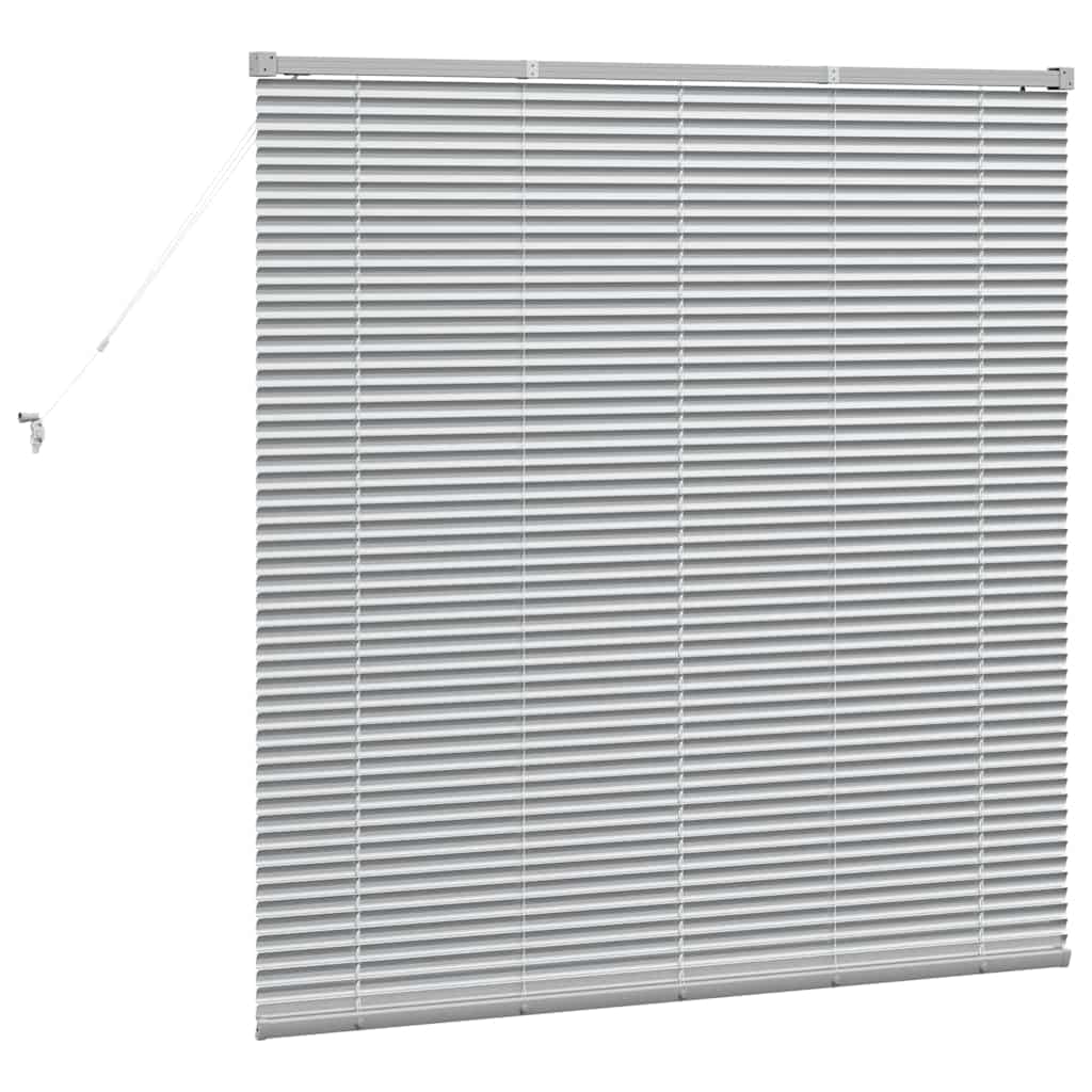 Balkenjalousien Silber 130 x 135 cm Aluminium