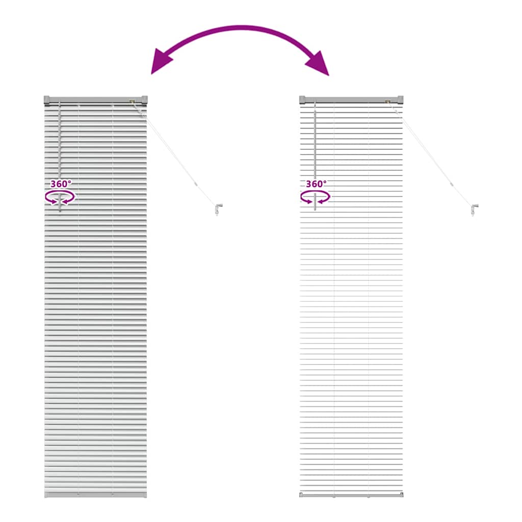 Venetian Blinds Silver 175 x 40 cm Aluminum