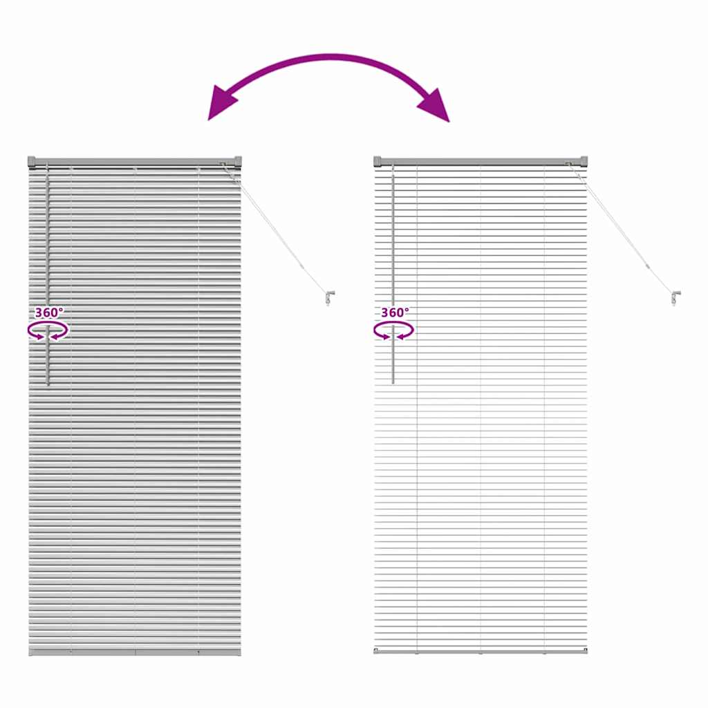 Venetian Blinds Silver 175 x 75 cm Aluminum