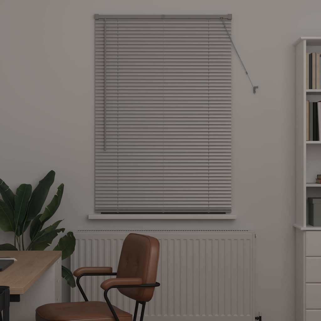 Venetian Blinds Silver 175 x 95 cm Aluminum
