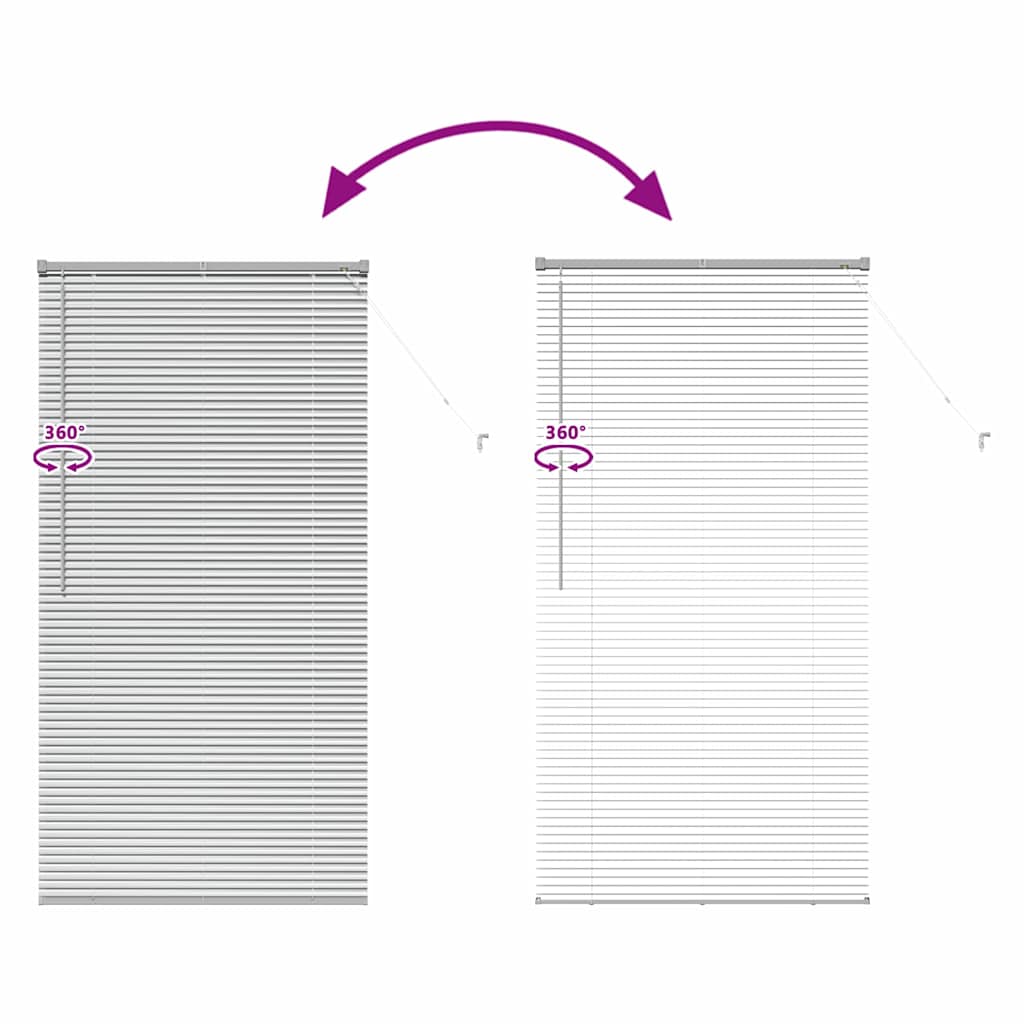 Venetian Blinds Silver 175 x 95 cm Aluminum