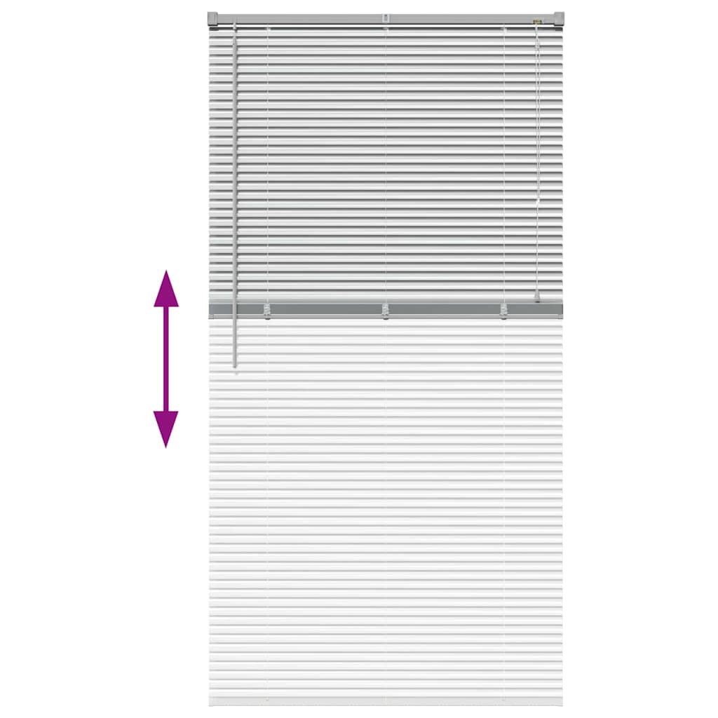 Venetian Blinds Silver 175 x 95 cm Aluminum
