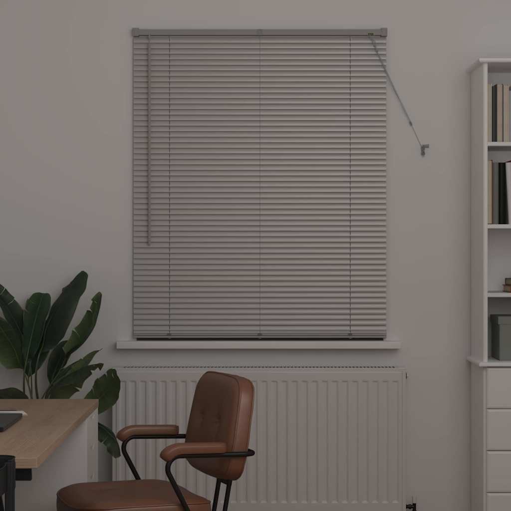 Venetian Blinds Silver 175 x 105 cm Aluminum