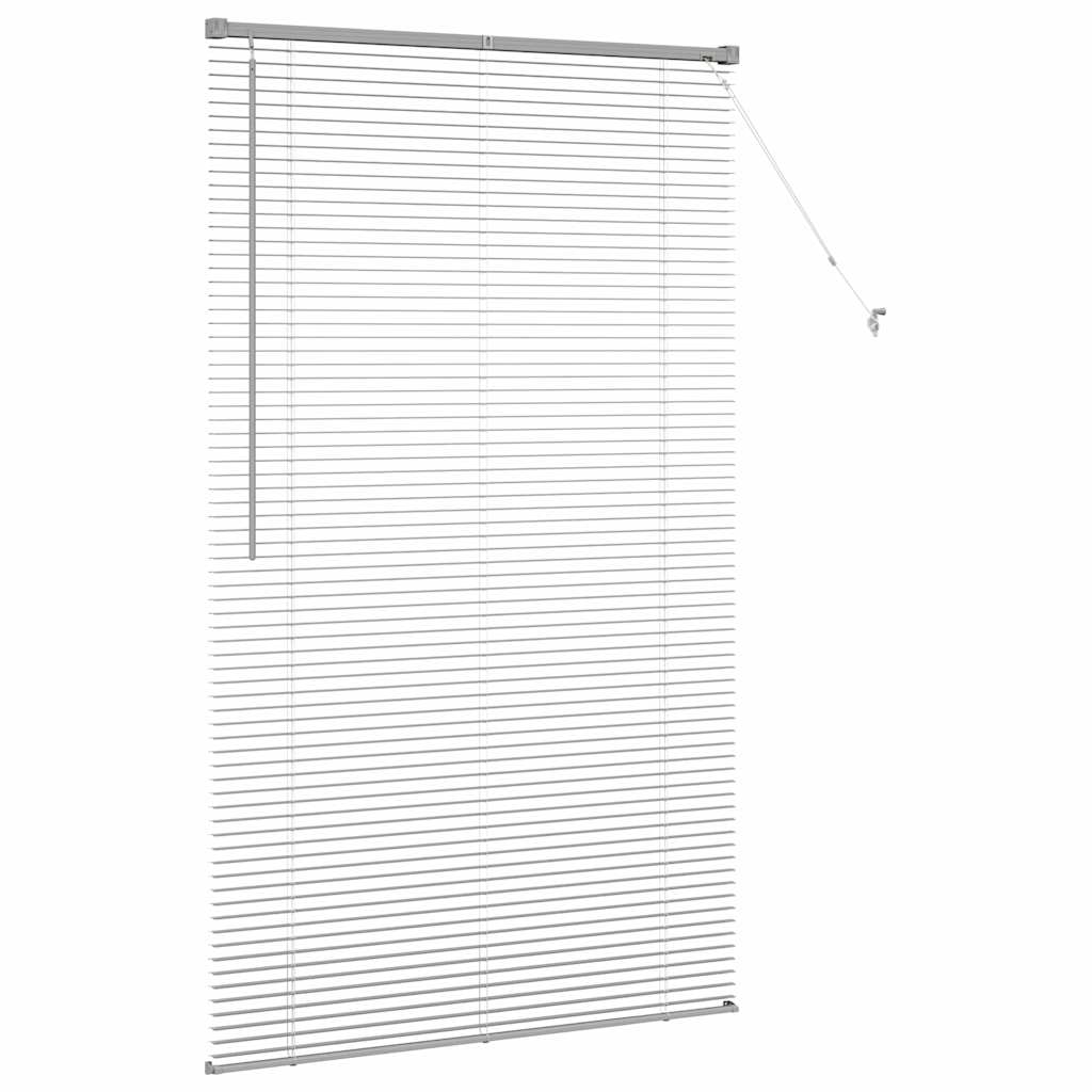Venetian Blinds Silver 175 x 105 cm Aluminum
