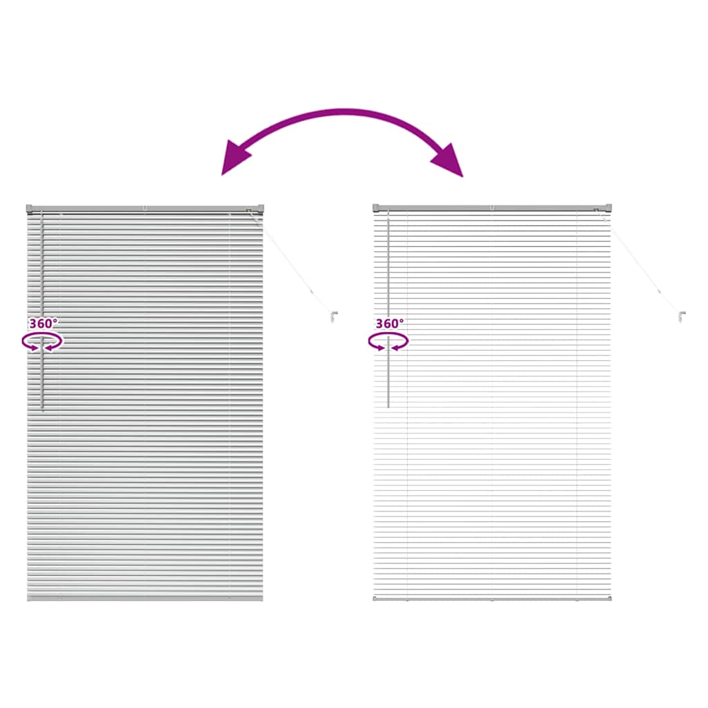 Venetian Blinds Silver 175 x 105 cm Aluminum