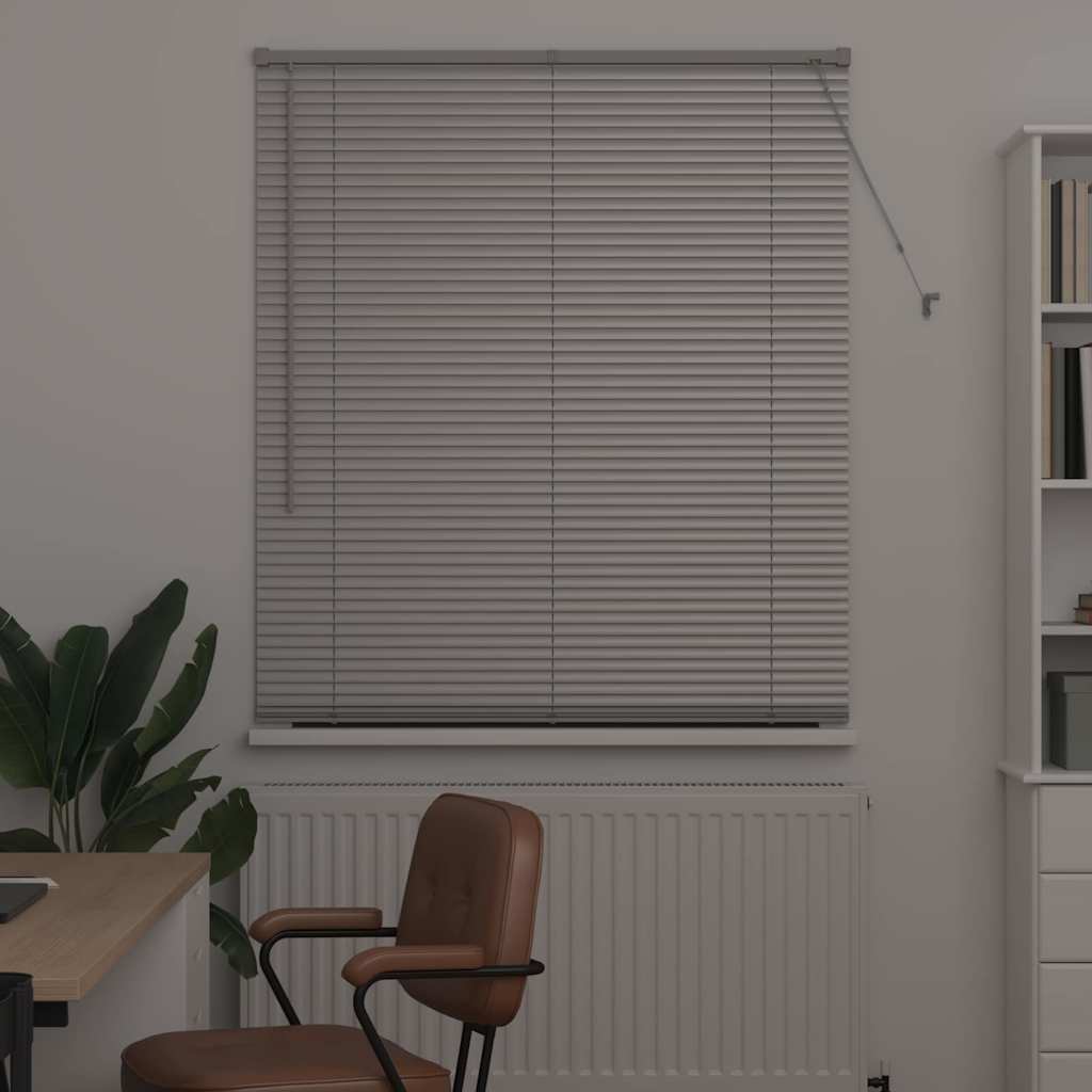 Venetian Blinds Silver 175 x 110 cm Aluminium