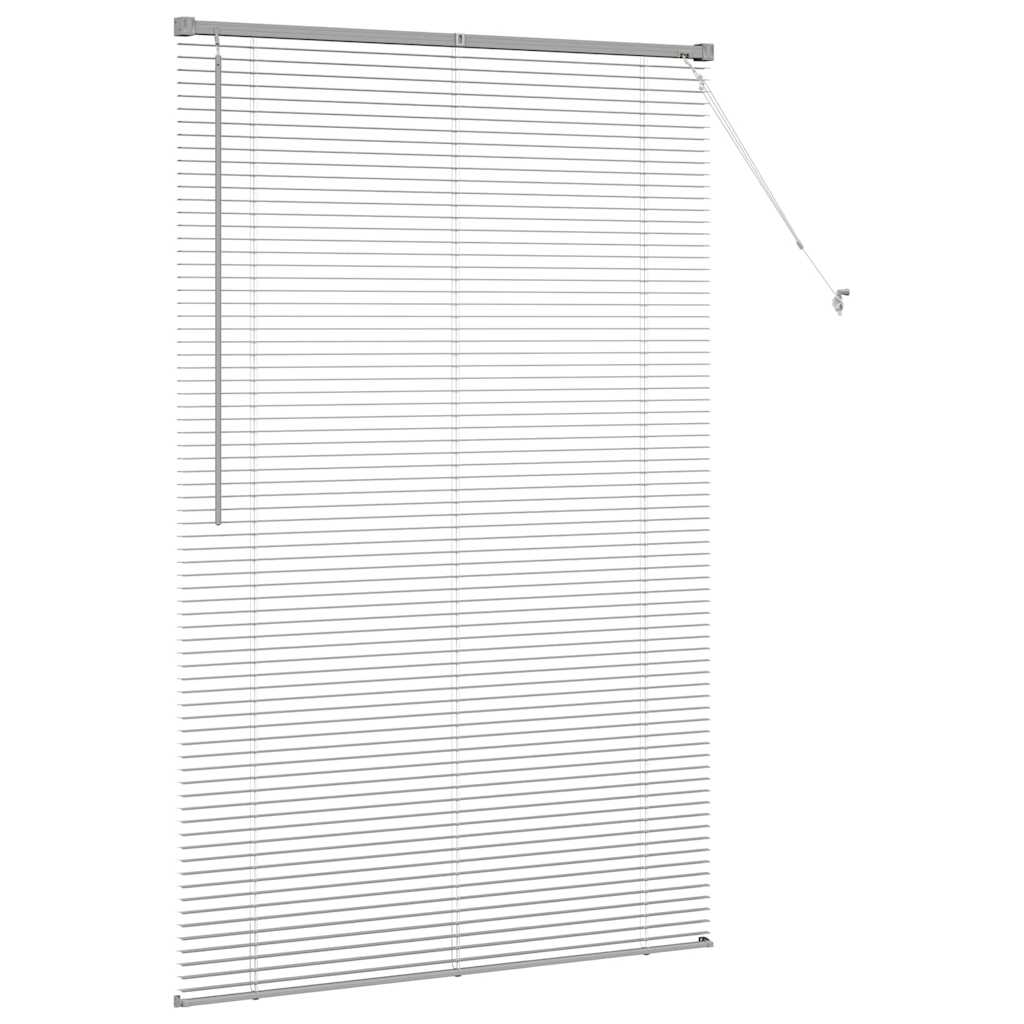 Venetian Blinds Silver 175 x 110 cm Aluminium