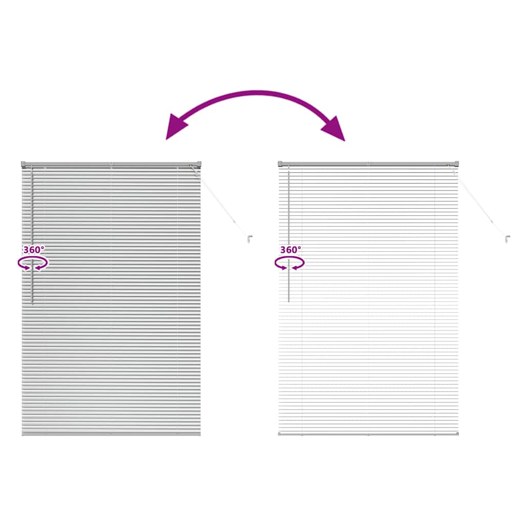 Venetian Blinds Silver 175 x 110 cm Aluminium