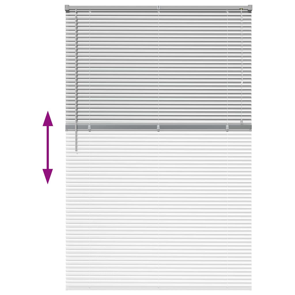 Venetian Blinds Silver 175 x 110 cm Aluminium