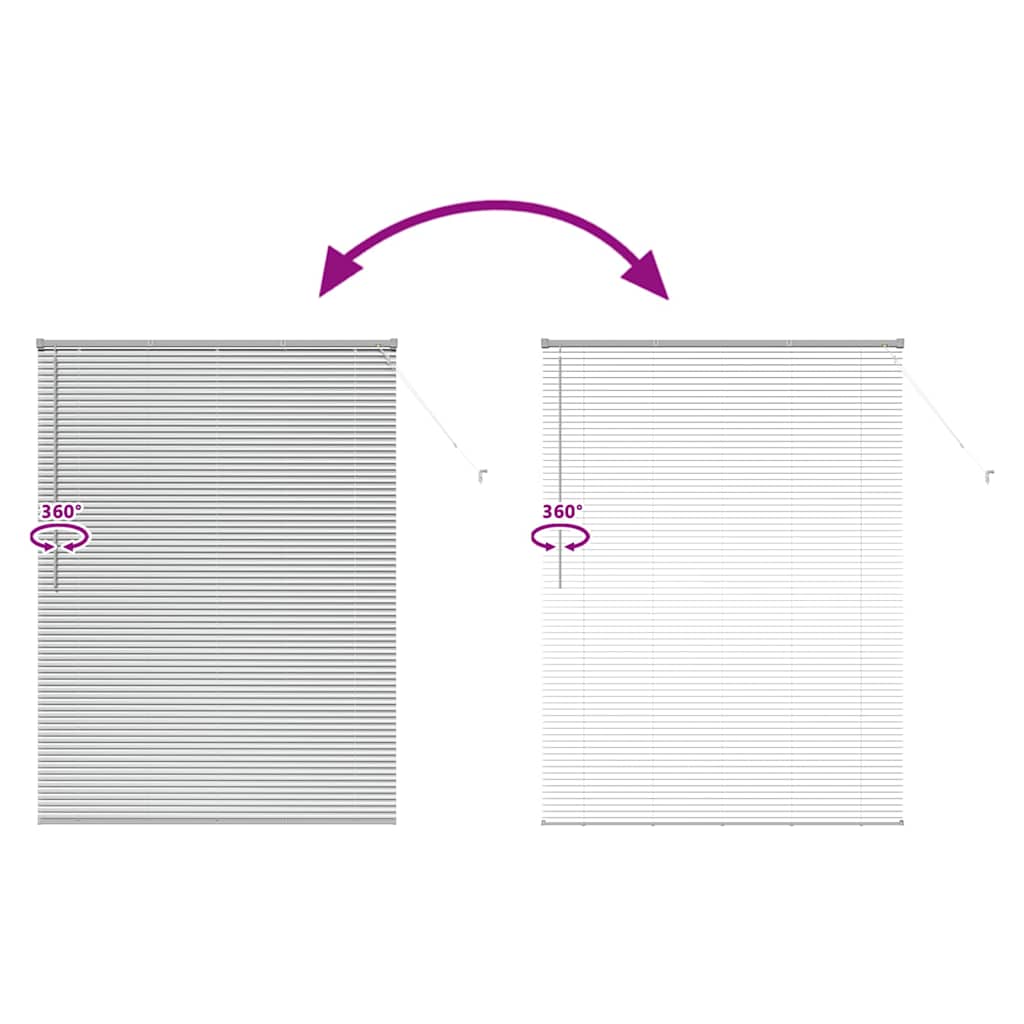 Venetian Blinds Silver 175 x 135 cm Aluminum