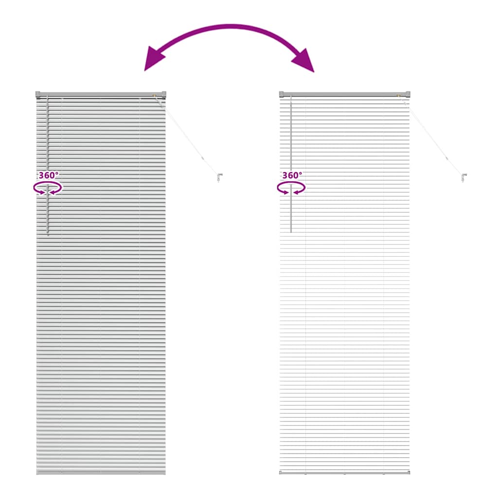 Silver Venetian Blinds 220 x 70 cm Aluminium