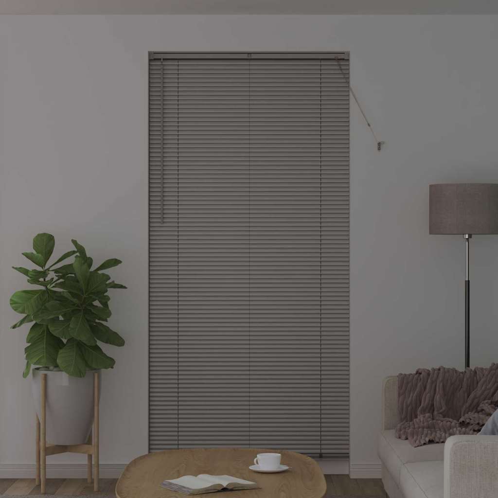 Aluminum Slat Blinds Silver 220 x 100 cm