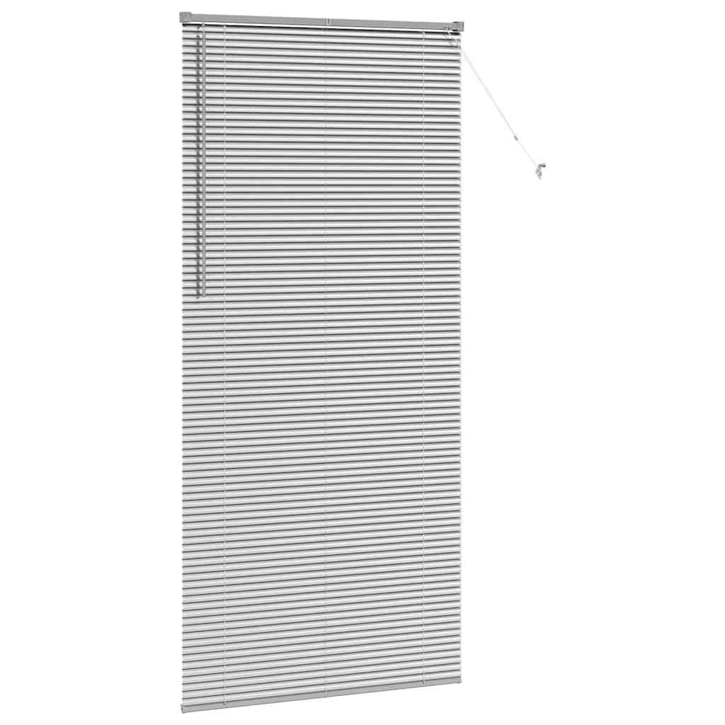 Aluminum Slat Blinds Silver 220 x 100 cm