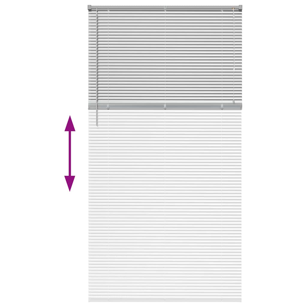 Silver Venetian Blinds 220 x 120 cm Aluminum