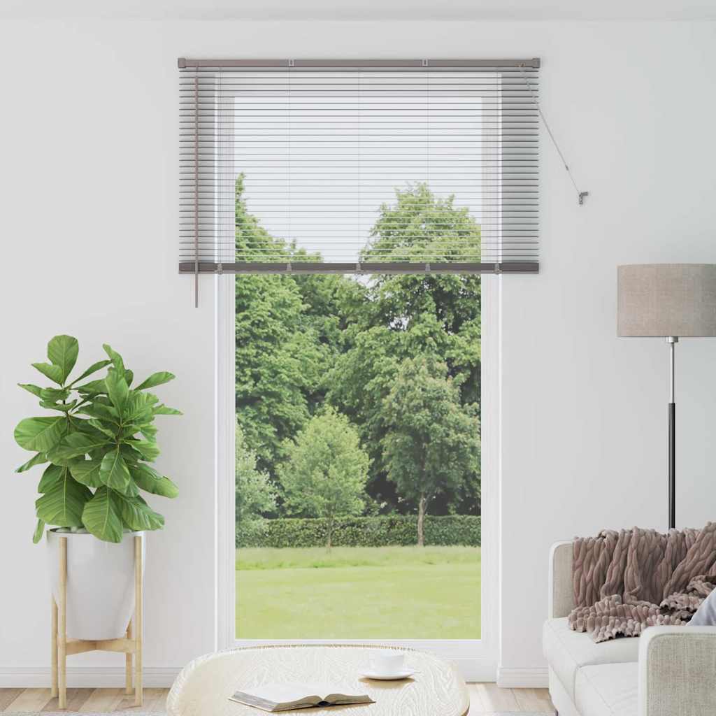 Slat blinds silver 220 x 130 cm aluminum