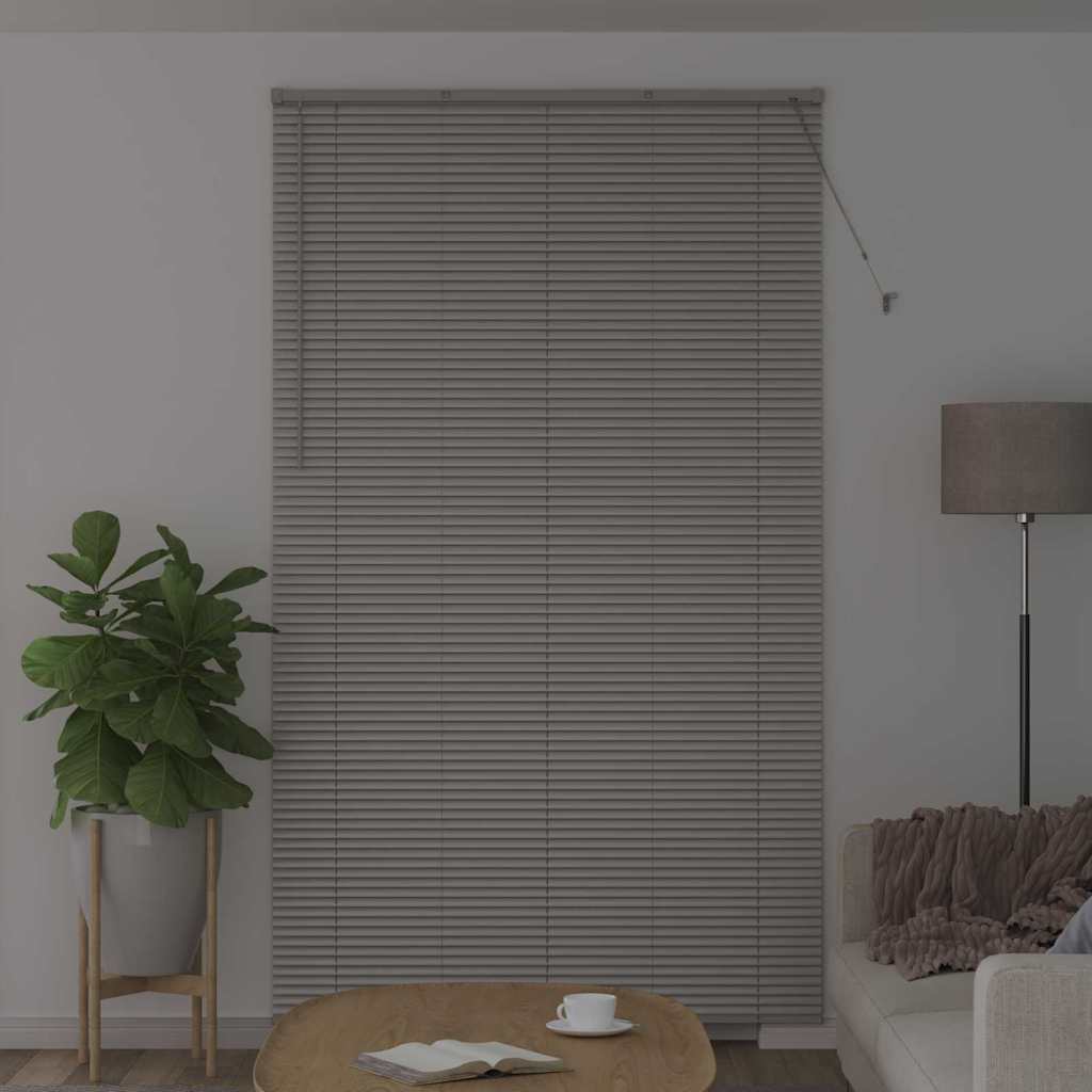 Slat blinds silver 220 x 130 cm aluminum