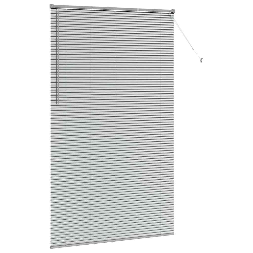 Slat blinds silver 220 x 130 cm aluminum