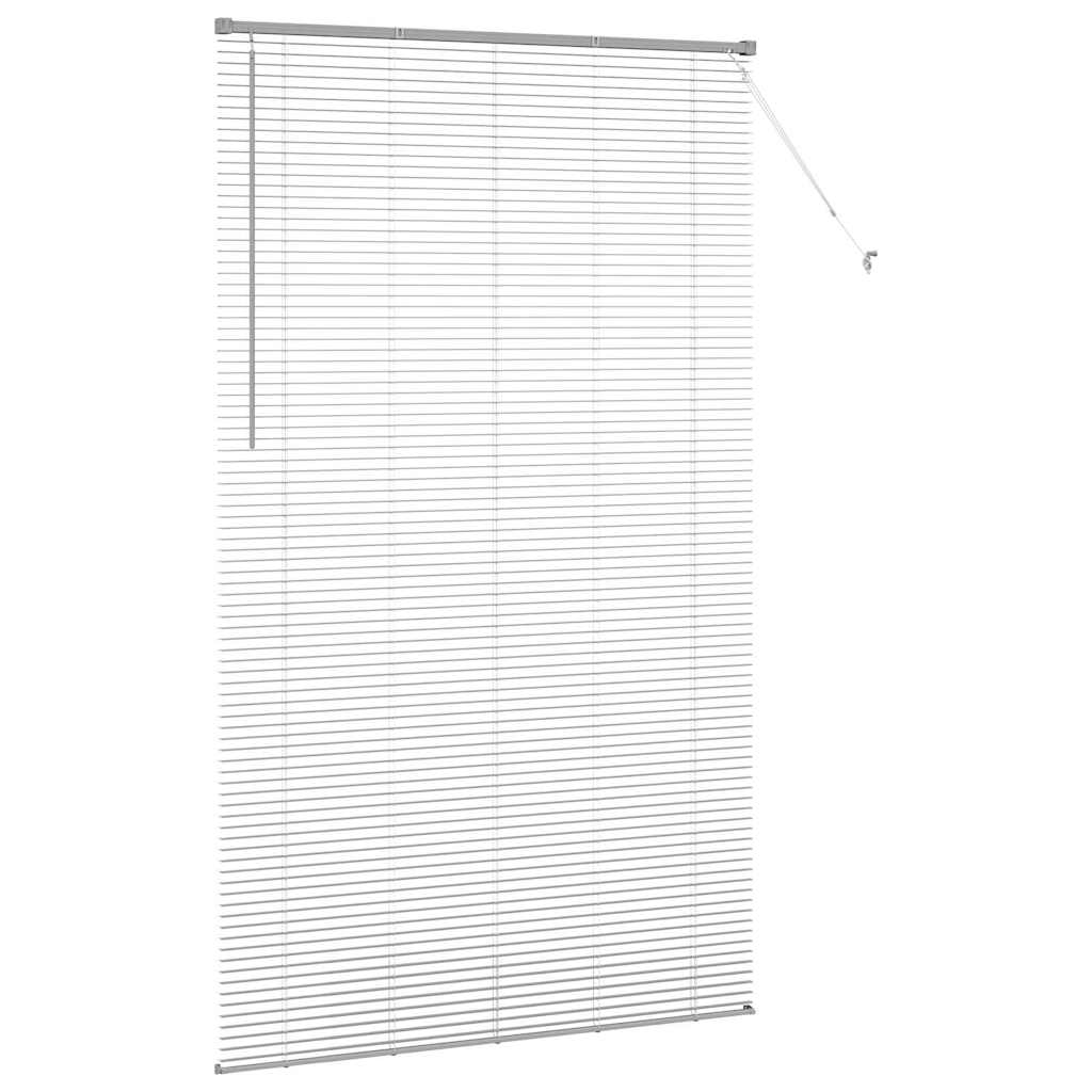 Slat blinds silver 220 x 130 cm aluminum