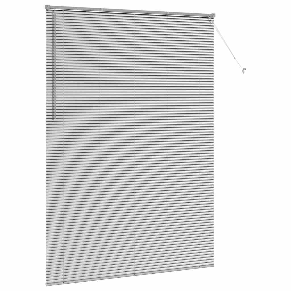Venetian Blinds Silver 220 x 160 cm Aluminum