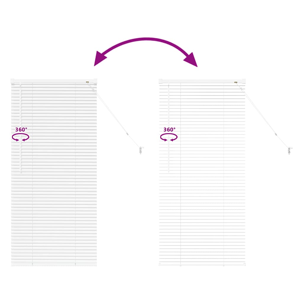 Venetian Blinds White 130 x 55 cm Aluminum