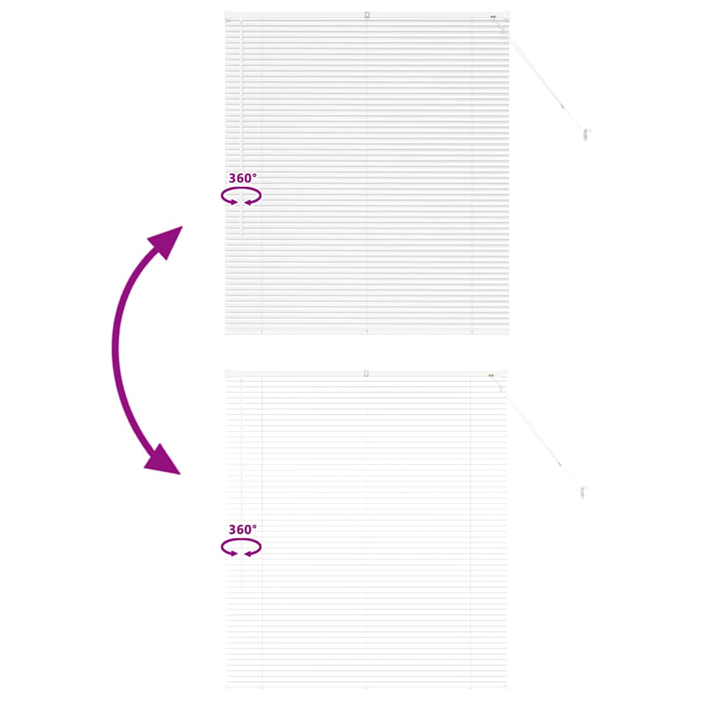 White Venetian Blinds 130 x 115 cm Aluminum