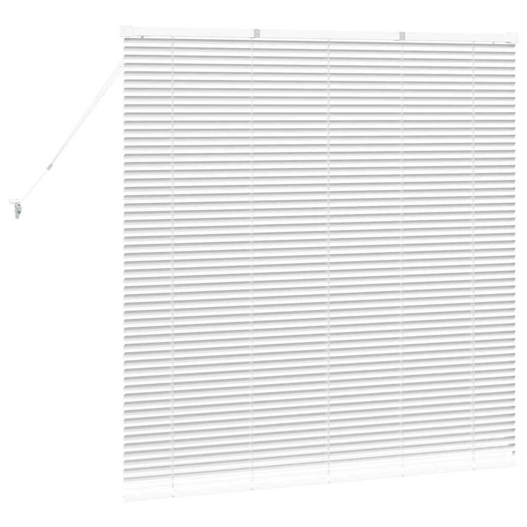 Balkenjalousien Weiß 130 x 135 cm Aluminium