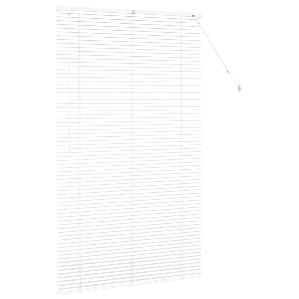 Slat Blinds White 175 x 105 cm Aluminum