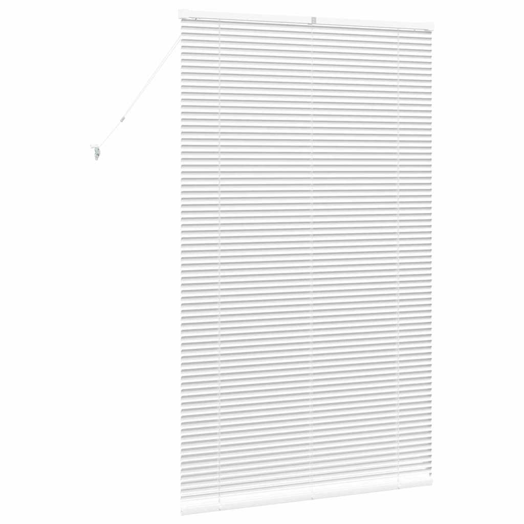 Slat Blinds White 175 x 105 cm Aluminum