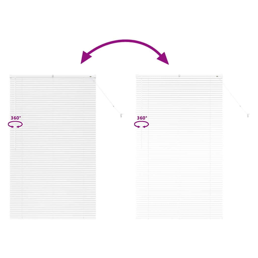 Slat Blinds White 175 x 105 cm Aluminum