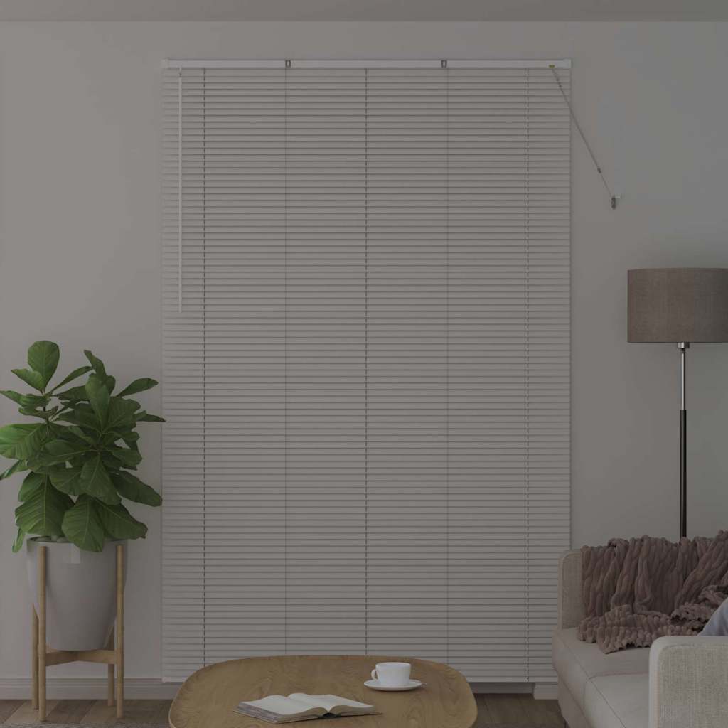 White Slat Blinds 220 x 140 cm Aluminum