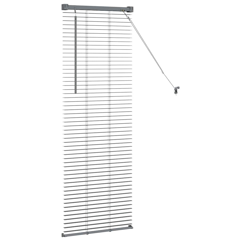 Venetian Blinds Dark Grey 130 x 40 cm Aluminium