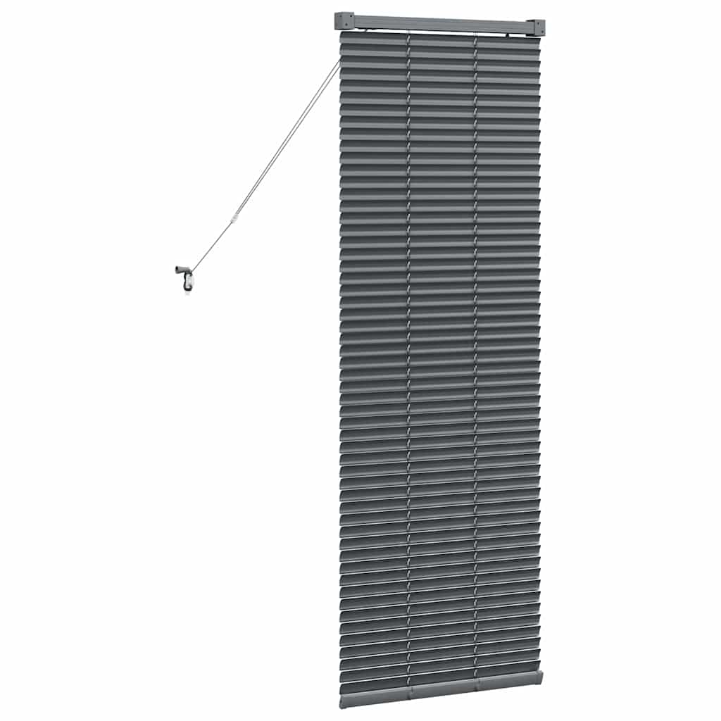 Venetian Blinds Dark Grey 130 x 40 cm Aluminium