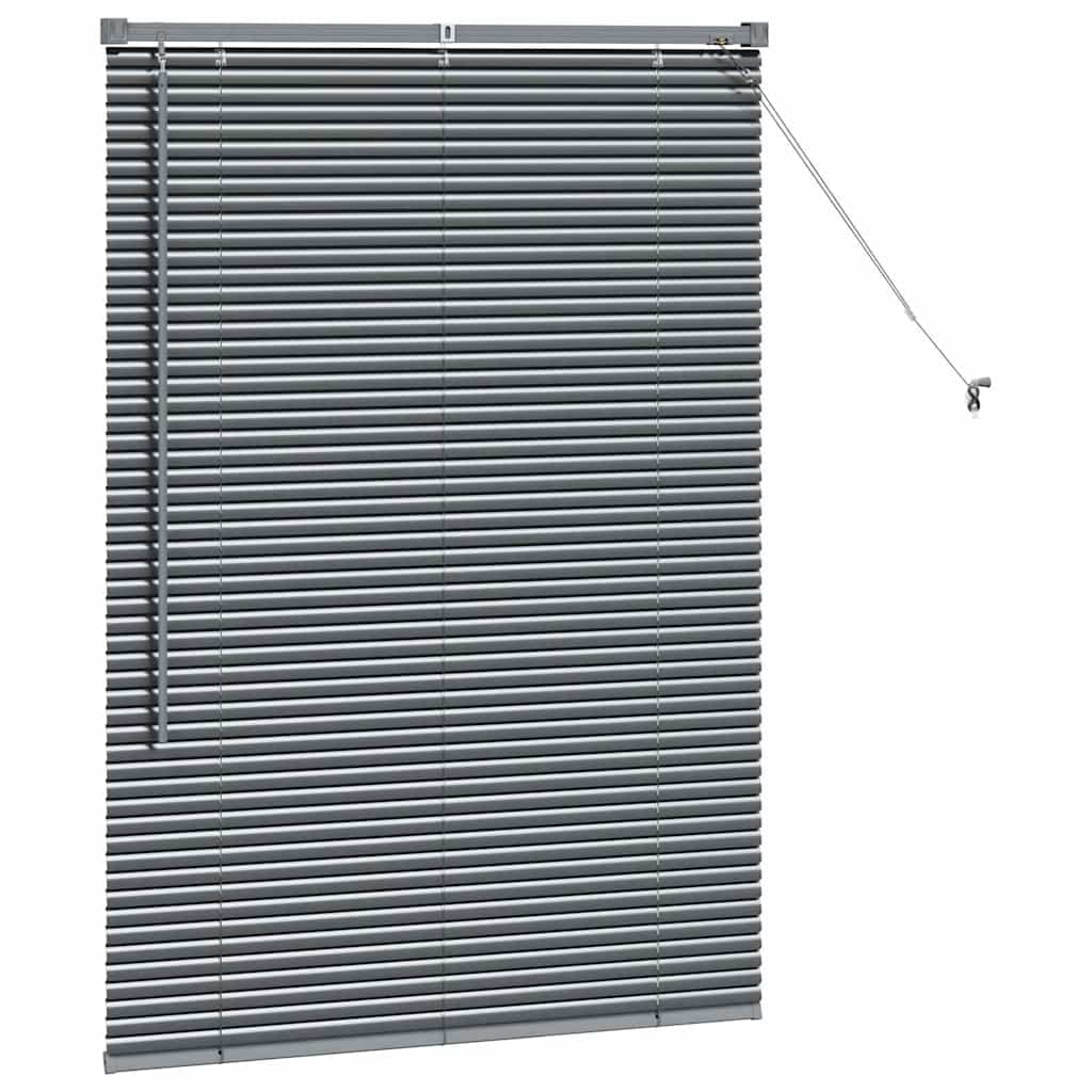 Horizontal Blinds Dark Grey 130 x 85 cm Aluminium