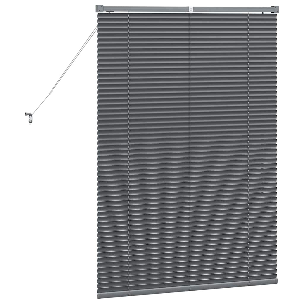Horizontal Blinds Dark Grey 130 x 85 cm Aluminium