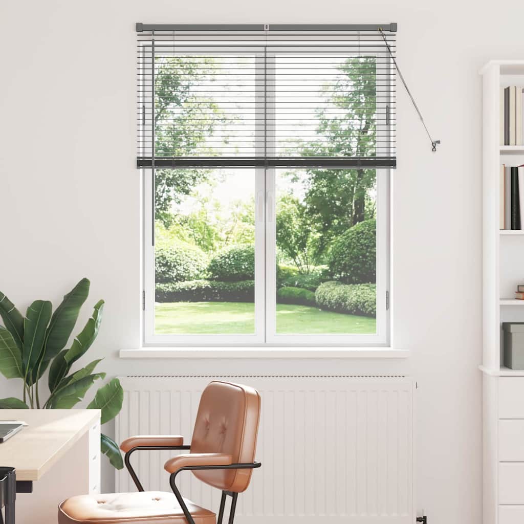 Venetian Blinds Dark Grey 130 x 100 cm Aluminium