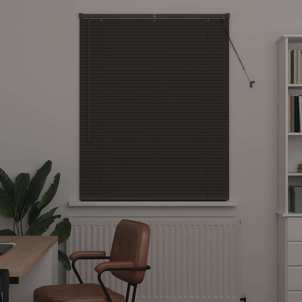 Venetian Blinds Dark Grey 130 x 100 cm Aluminium