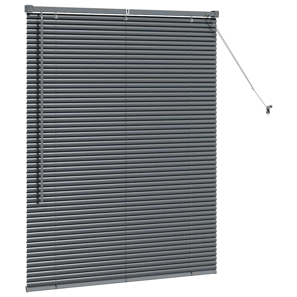 Venetian Blinds Dark Grey 130 x 100 cm Aluminium