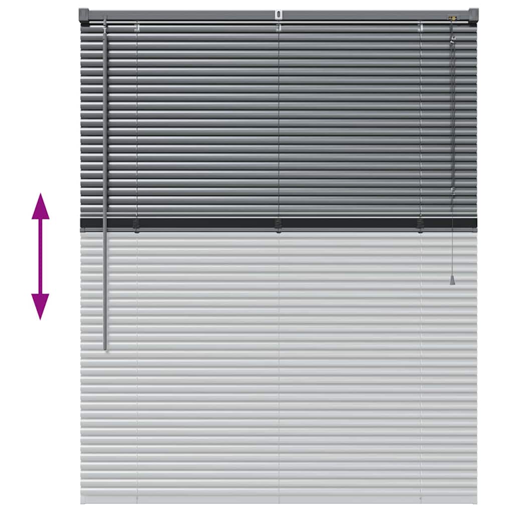 Venetian Blinds Dark Grey 130 x 100 cm Aluminium