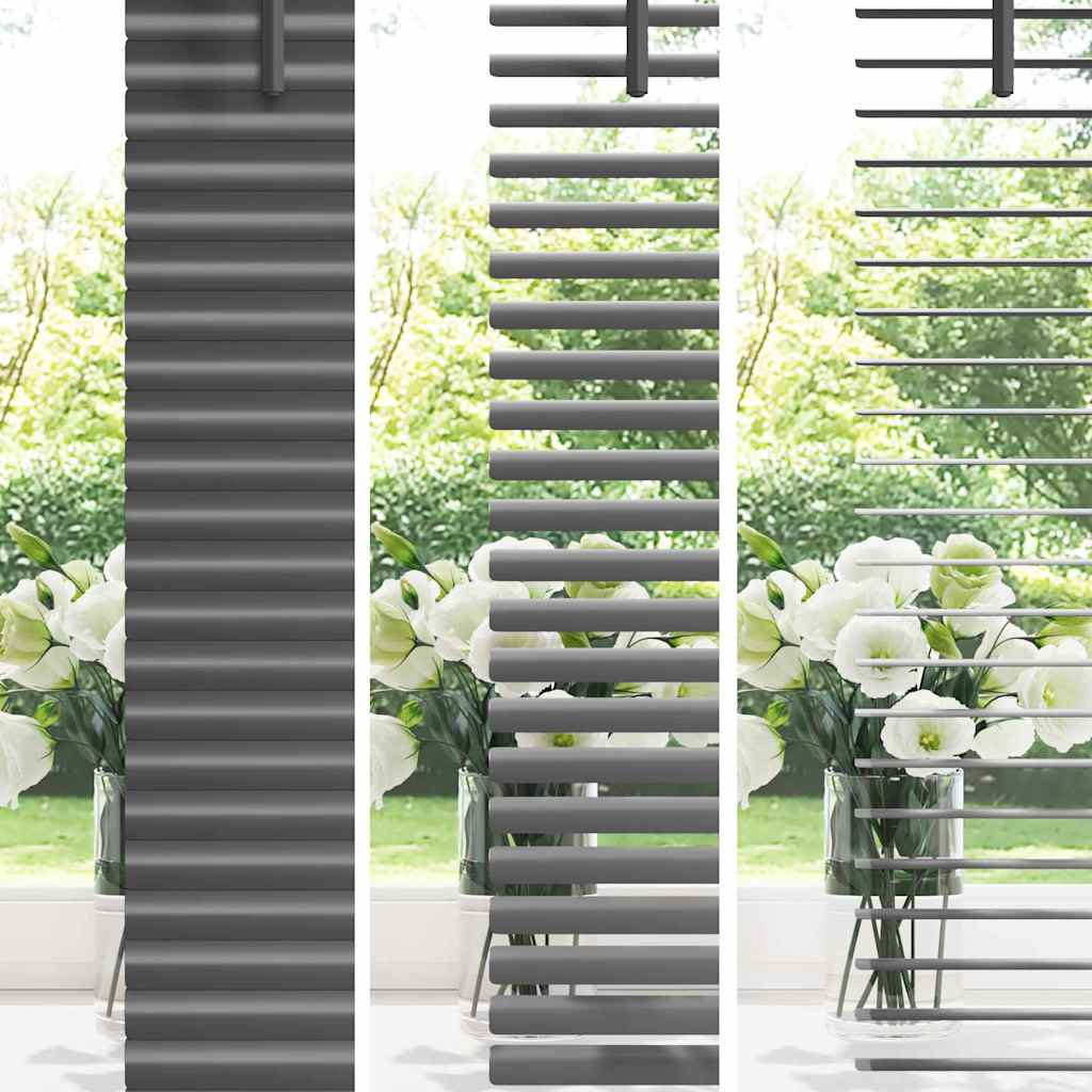 Venetian Blinds Dark Grey 130 x 150 cm Aluminium