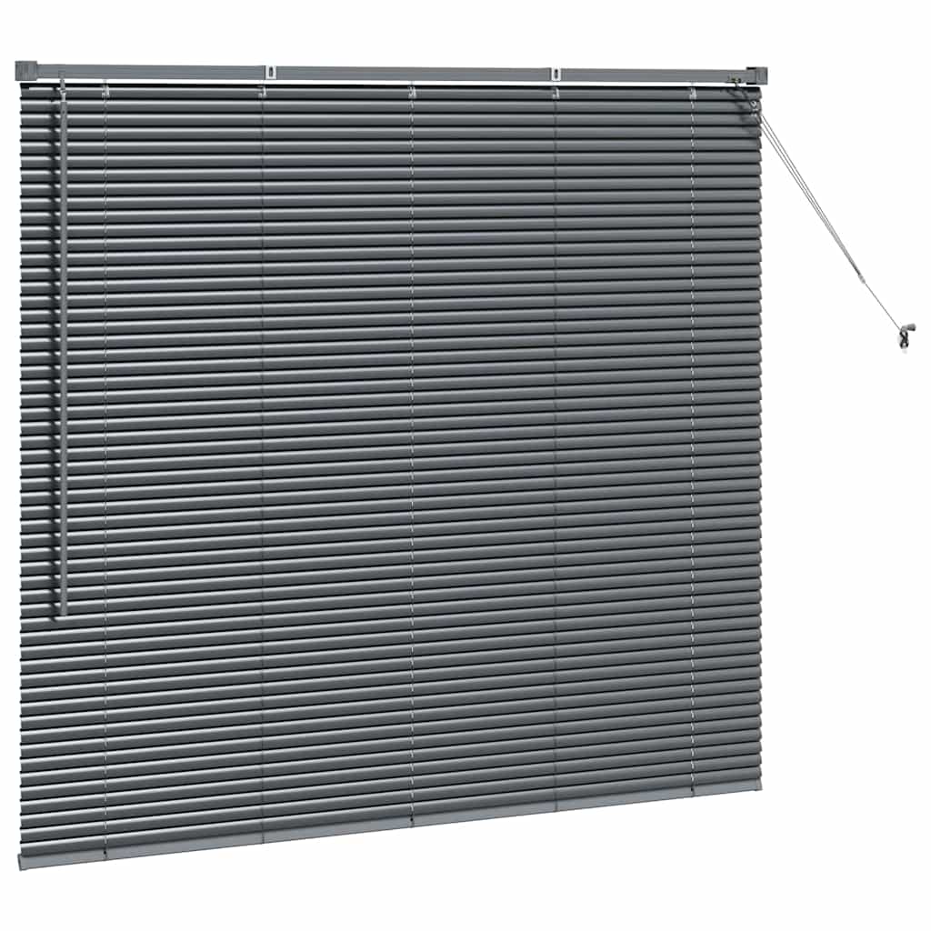 Venetian Blinds Dark Grey 130 x 150 cm Aluminium