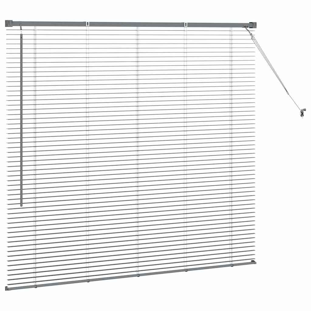 Venetian Blinds Dark Grey 130 x 150 cm Aluminium