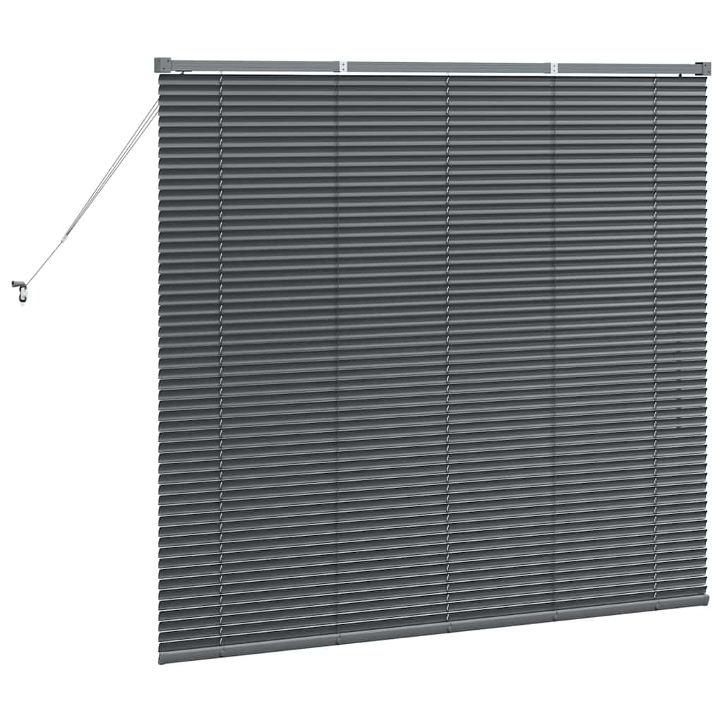 Venetian Blinds Dark Grey 130 x 150 cm Aluminium